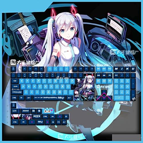 Amazon.co.jp: 初音ミク風 PBT染め 昇華 OEM プロファイル MIKU風 キー